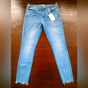 FRAME jeans size 31 skinny unfinished hem light wash New with tags